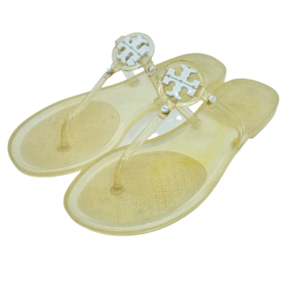TORY BURCH~Mini Miller~Yellow Gold Thong Jelly Sandal Flip Flops Size 8